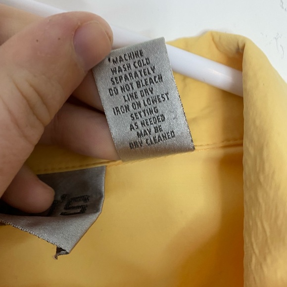 CHICO’S Women’s XL Light Lemon Yellow Light Weight Zip Up Spring Jacket - Picture 5 of 6